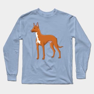 Pharaoh hound dog cartoon illustration Long Sleeve T-Shirt